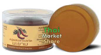สบู่ผสมสารสกัดมะขาม (Tamarind Extract soap bar 75g. (รพ.ยันฮี) ทำความสะอาดผิวหน้า